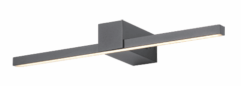 JQ-7048 black LED mirror light on white background